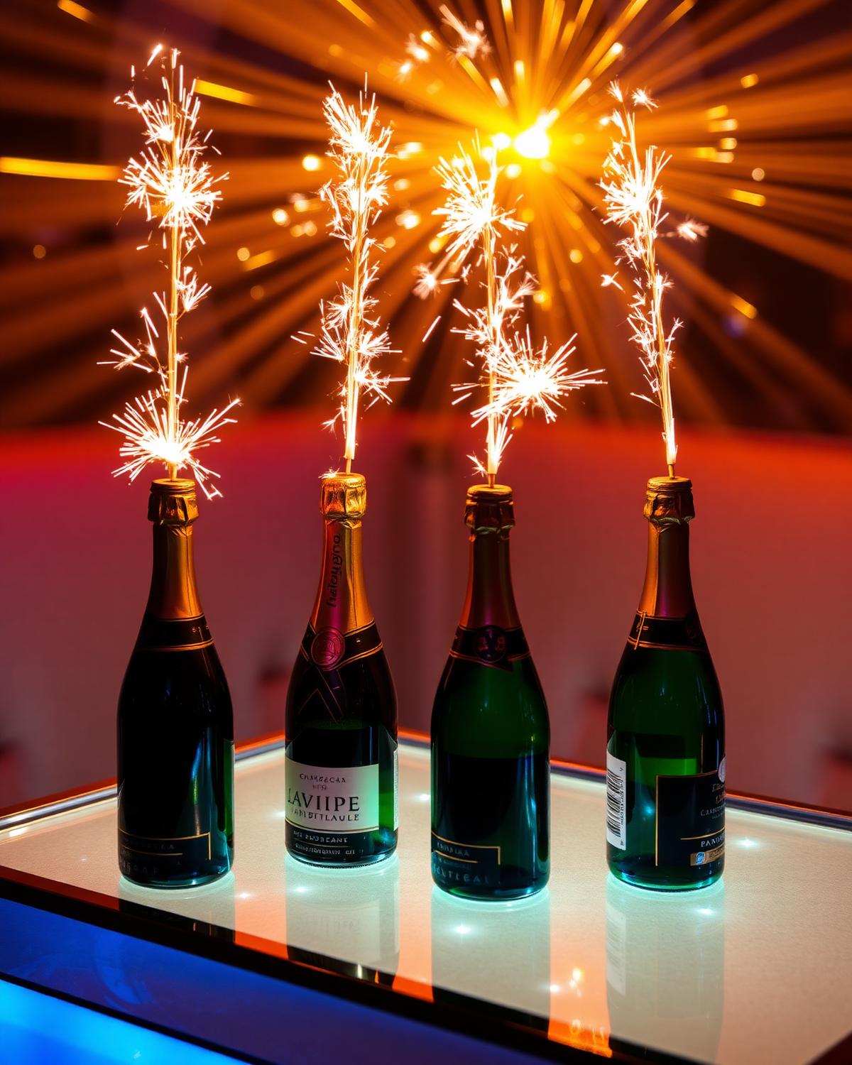 VIP bottle service celebration